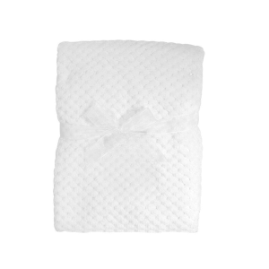 White Fleece Baby Blanket
